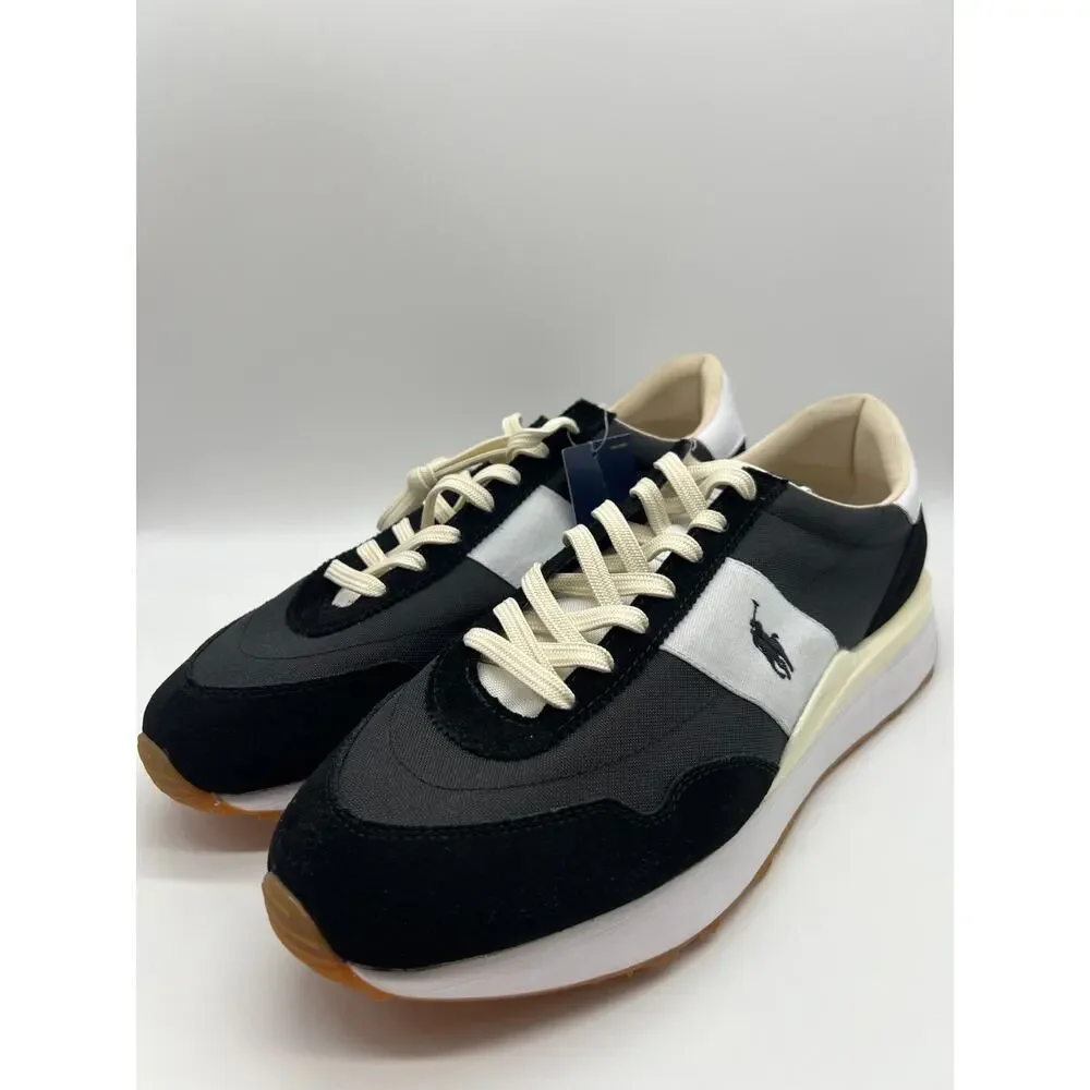 Polo Ralph Lauren Train 89 Black/White Sneakers Men's Size 14 NEW